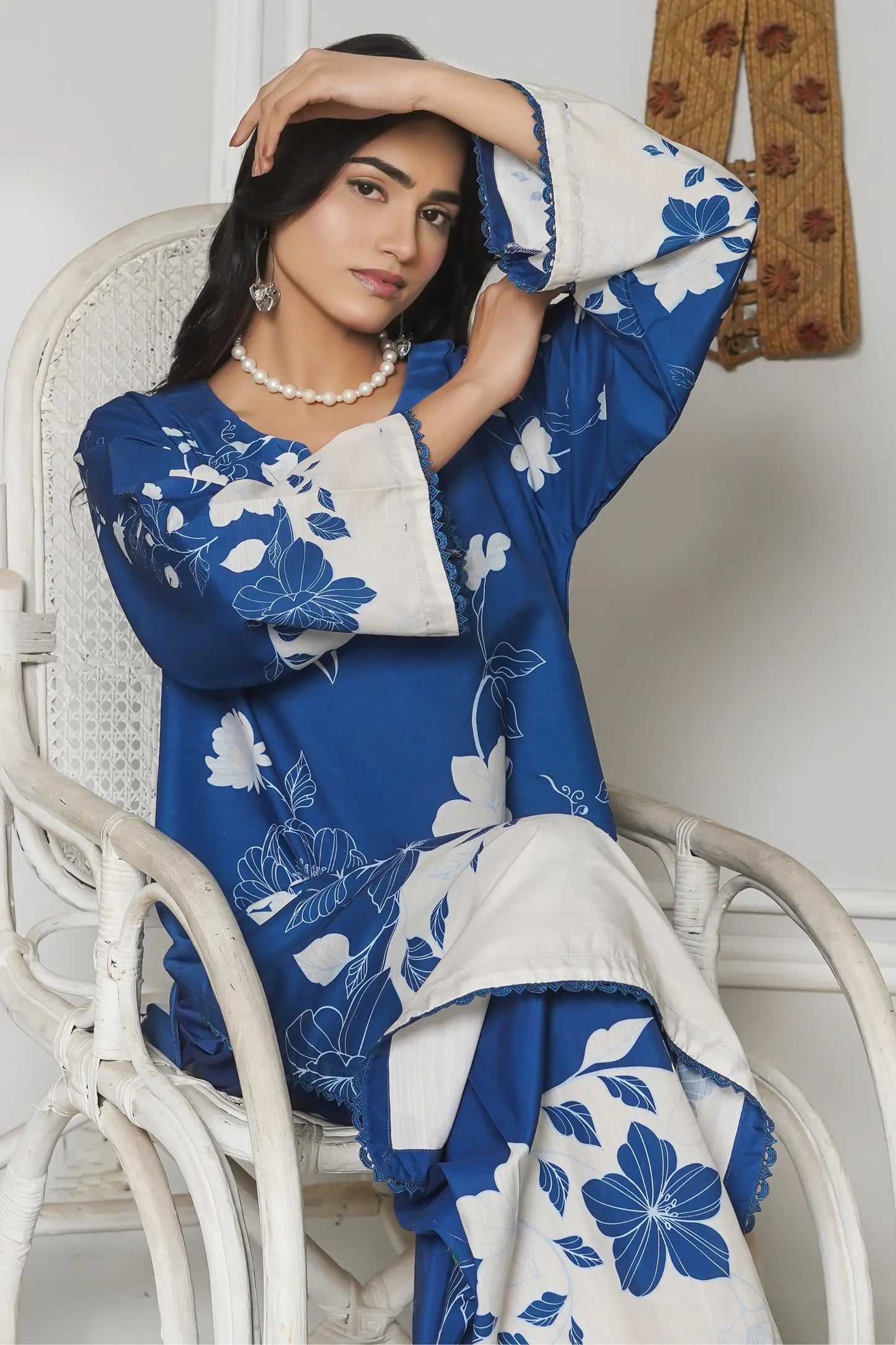 Limelight 2 Piece Khaddar Suit styled look