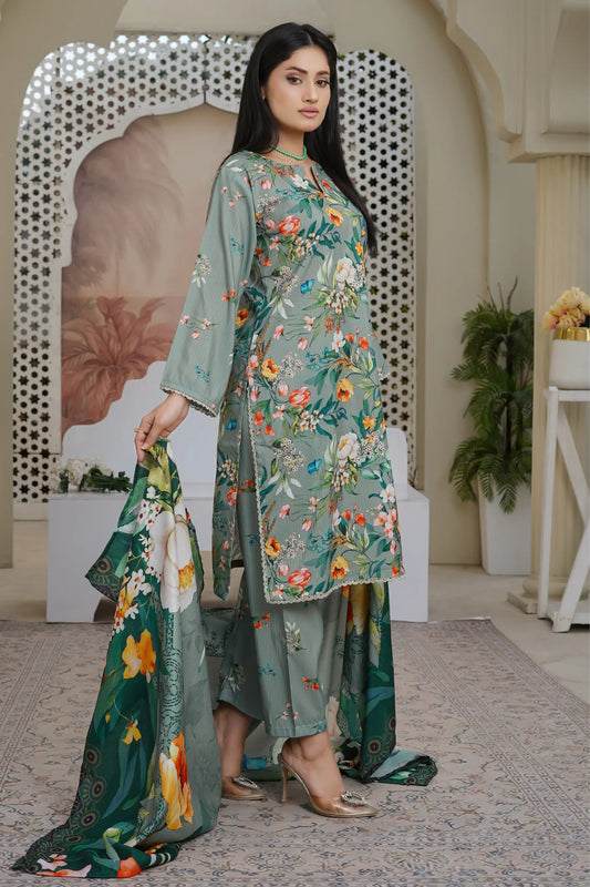 Ramsha 3pc Stitched Doria Dress ready to wear for women