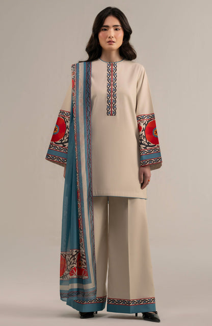 Medallion 3Pc Stitched Dress