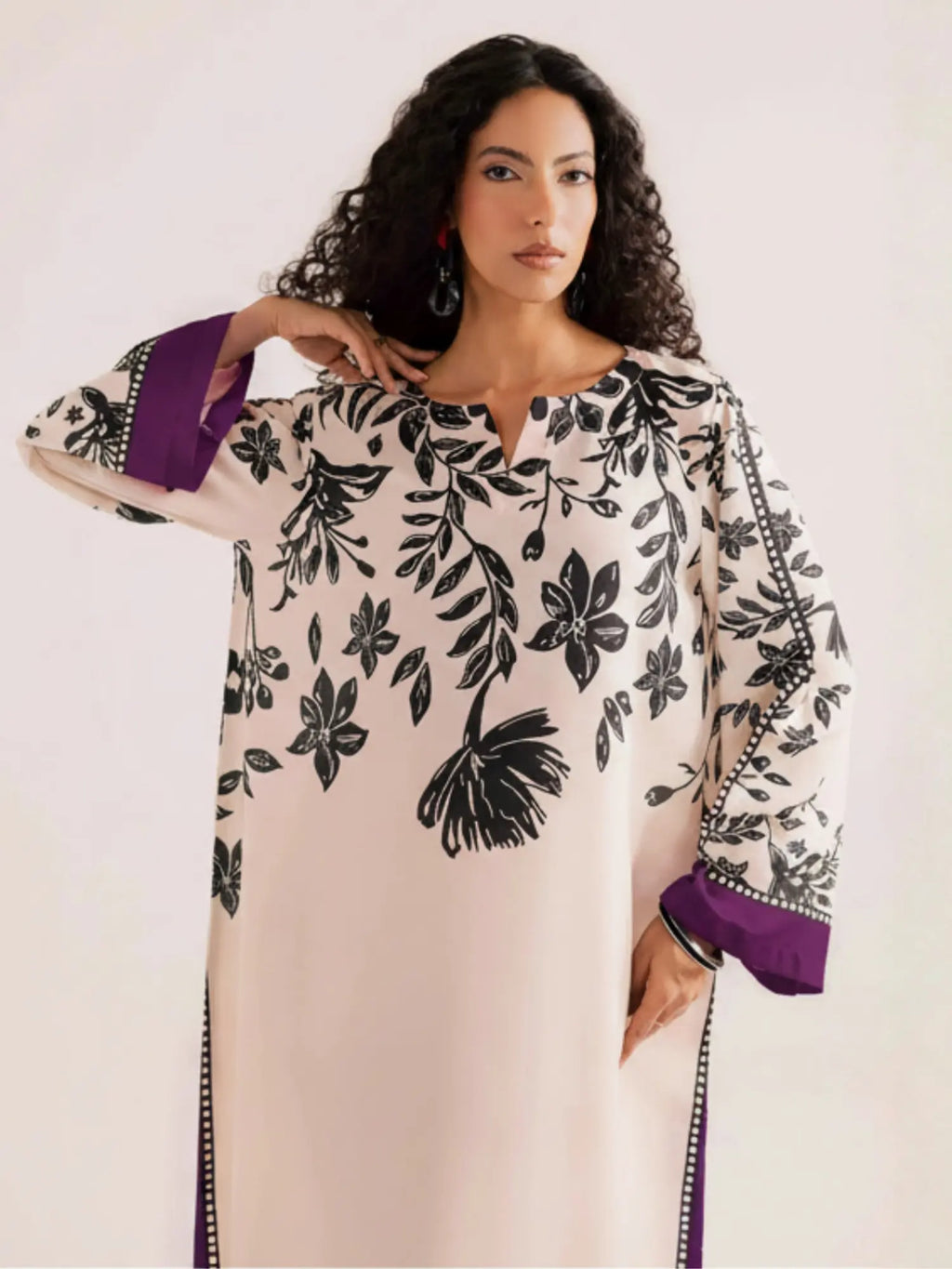 Zarposh Purple Kaftan