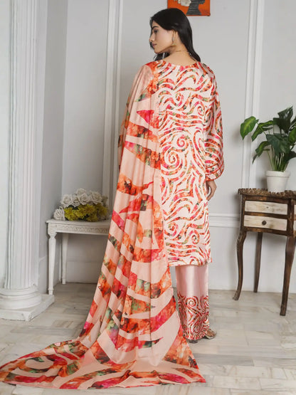 Naqshi 3Piece Stitched Dress