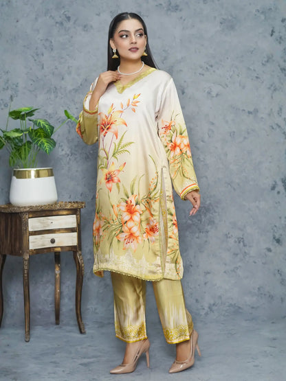 Nureh 2Piece Silk Dress