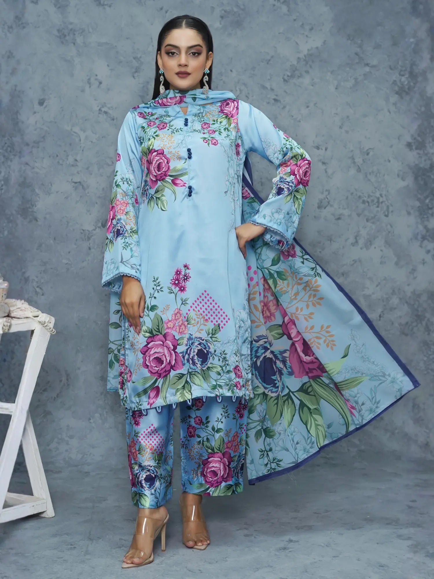 Ethnc 3Piece Stitched Suit