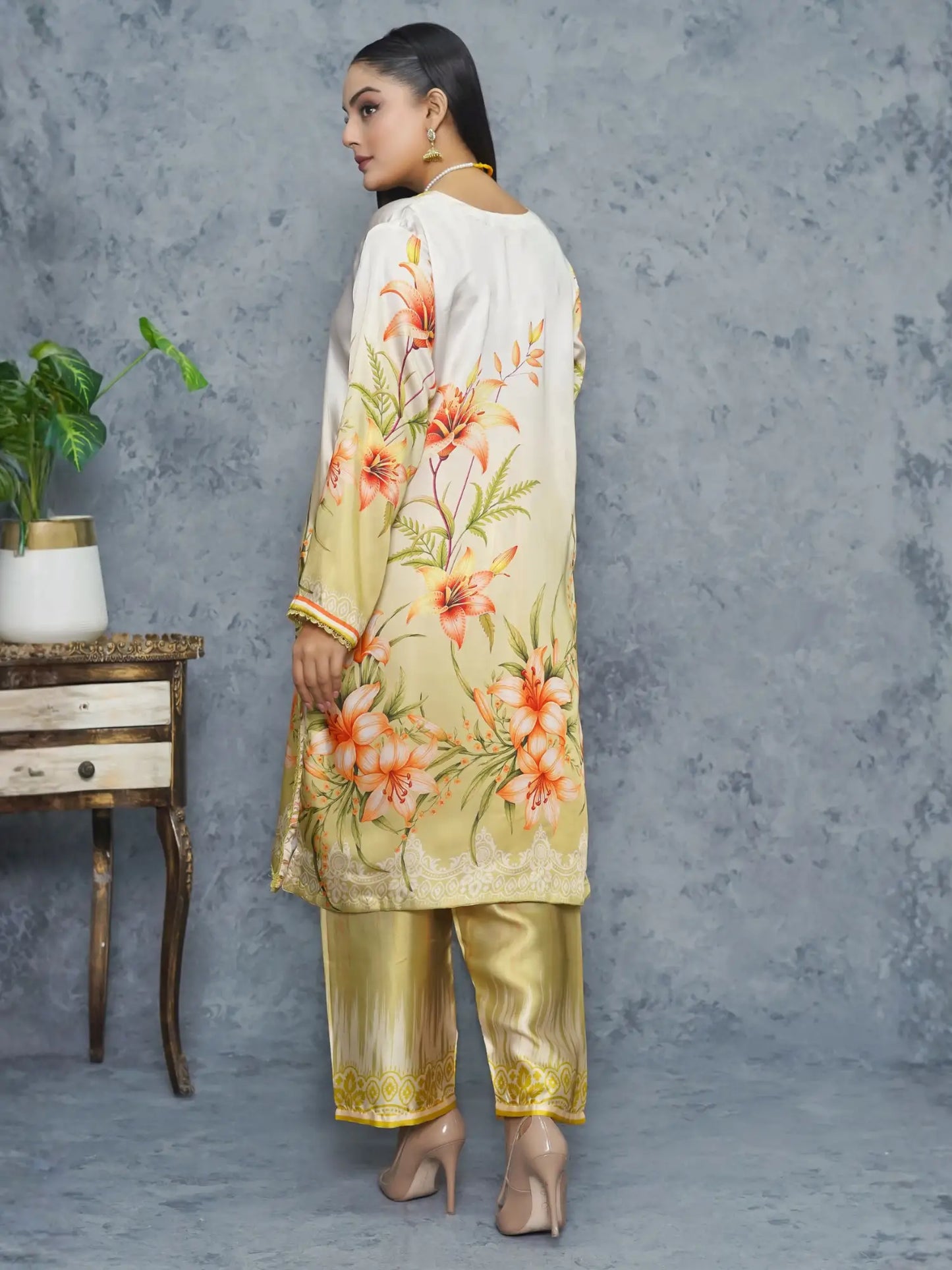 Nureh 2Piece Silk Dress