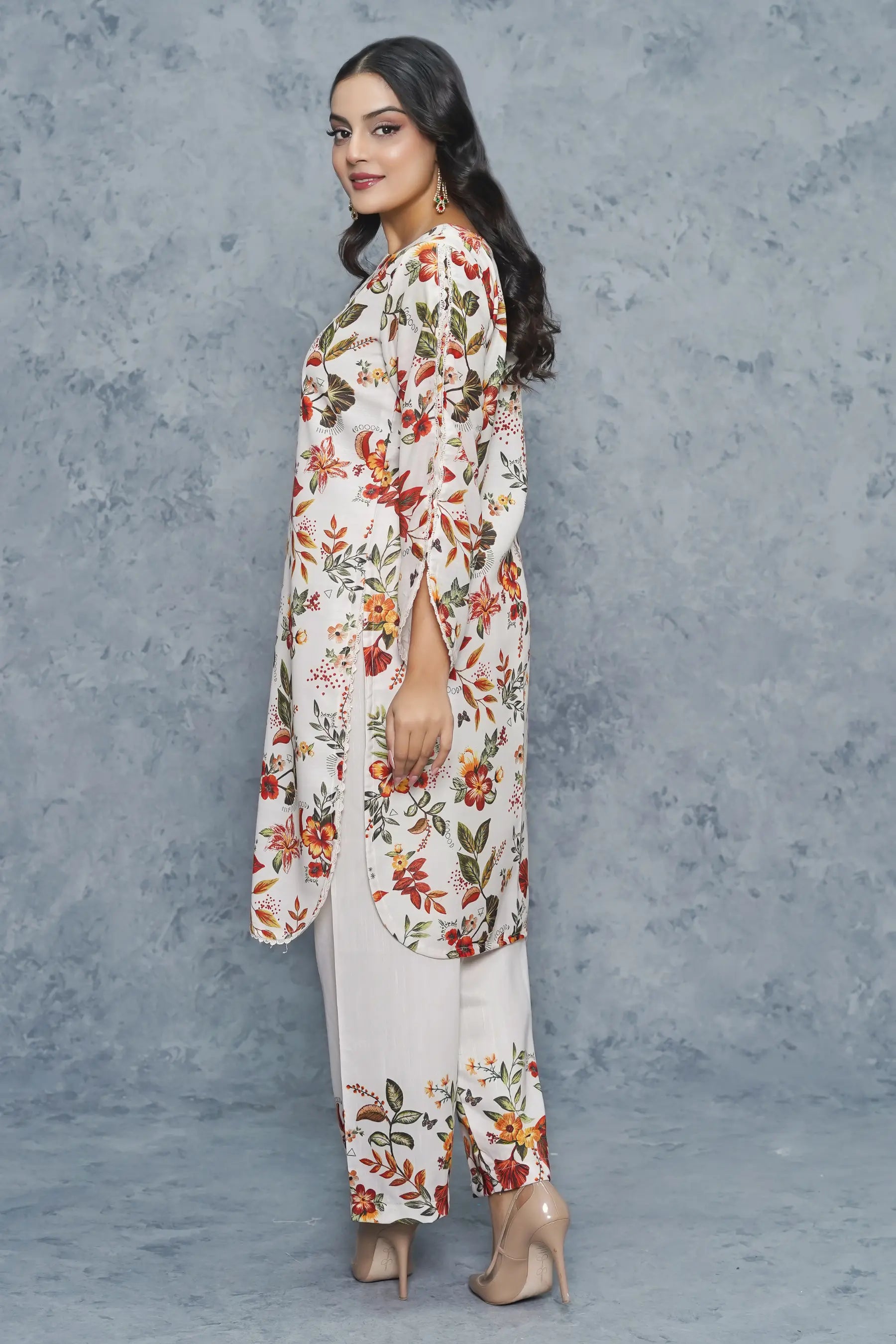 Aleez 2 Piece Khaddar Suit back design view