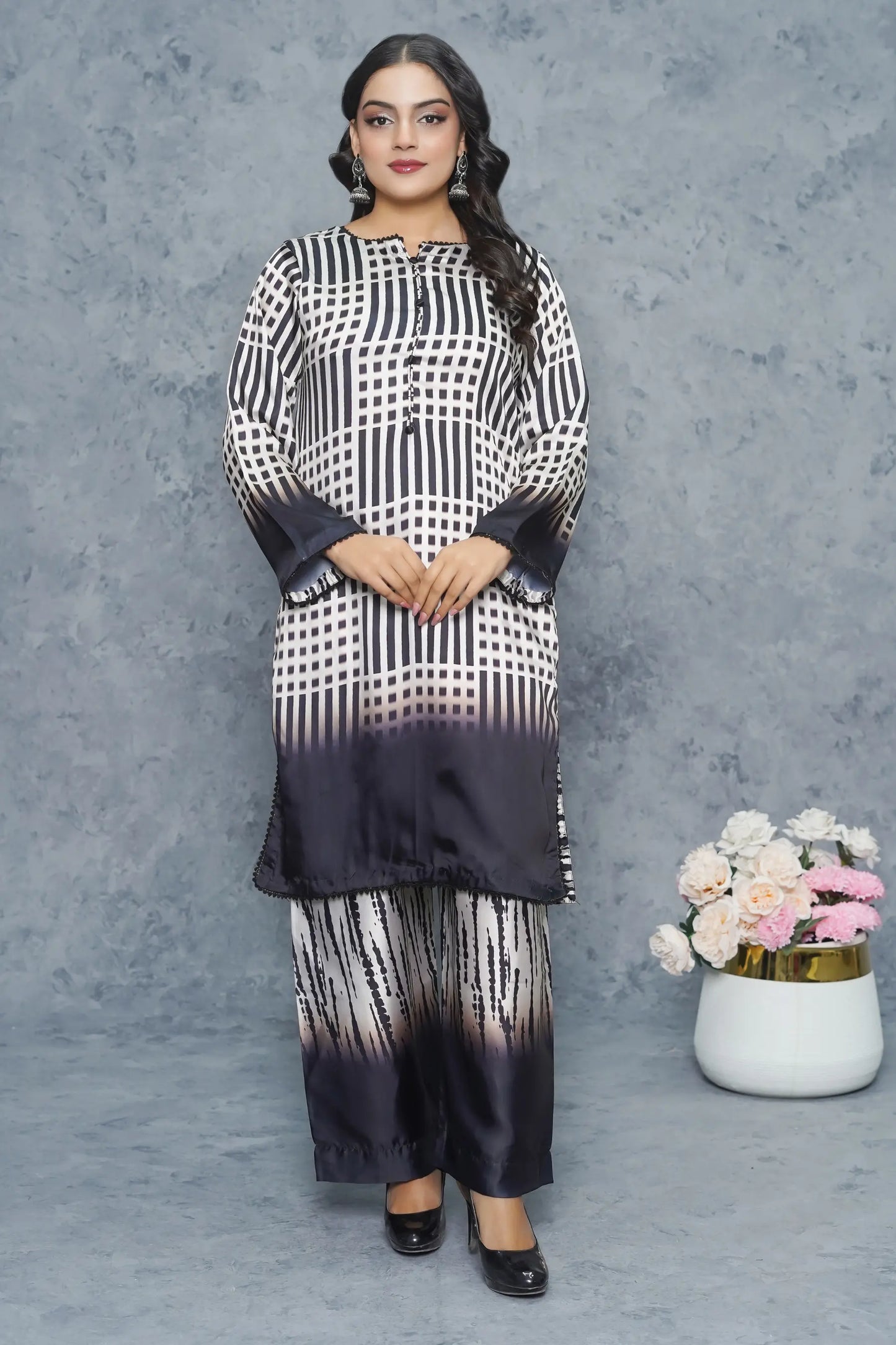 Alizeh 2 Piece Silk Dress complete set