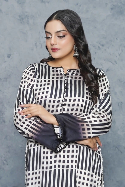 Alizeh 2 Piece Silk Dress close-up detail view