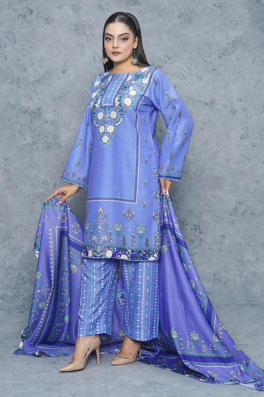 Dhanak 3 Piece Khaddar Suit premium khaddar fabric