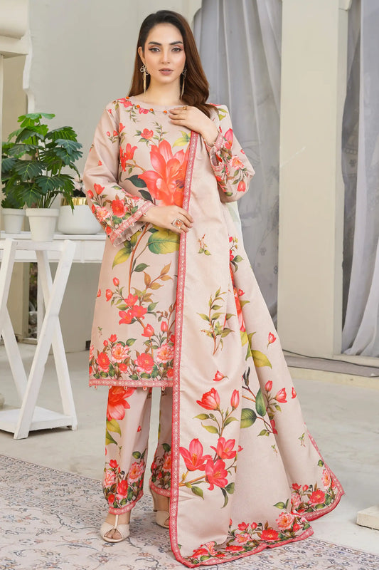 Jazmin 3 Piece Stitched Suit complete set