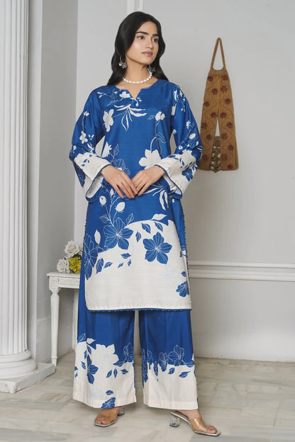 Close-up of embroidery work on Limelight Khaddar Suit