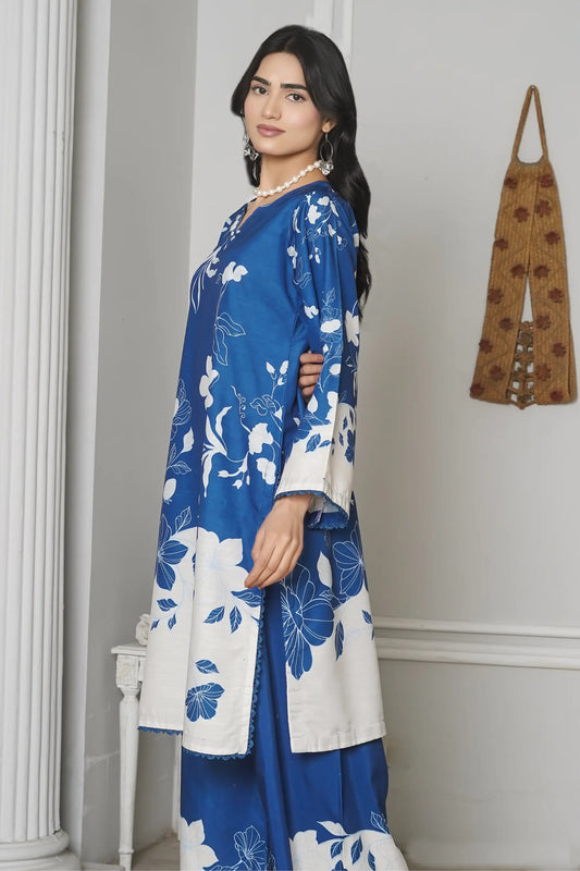 Limelight 2 Piece Khaddar Suit side profile