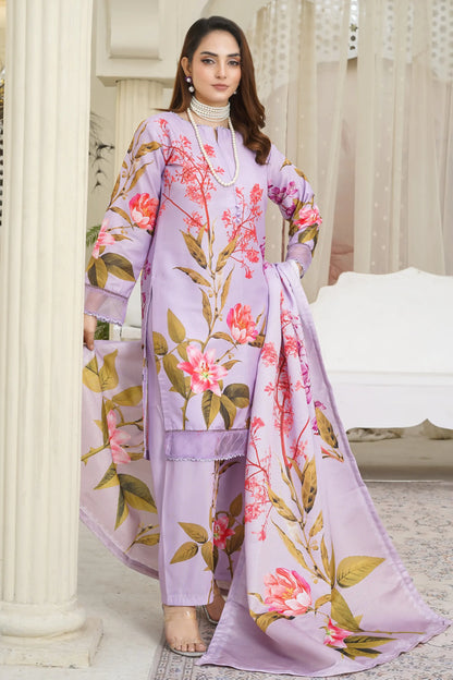 Nishat 3 Piece Stitched Suit digital print design