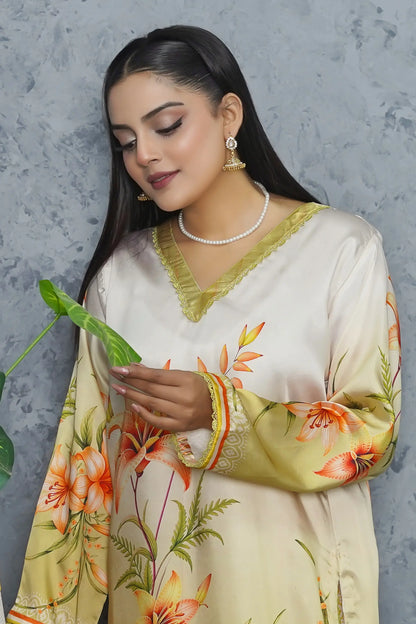 Nureh 2 Piece Silk Dress 2026 collection