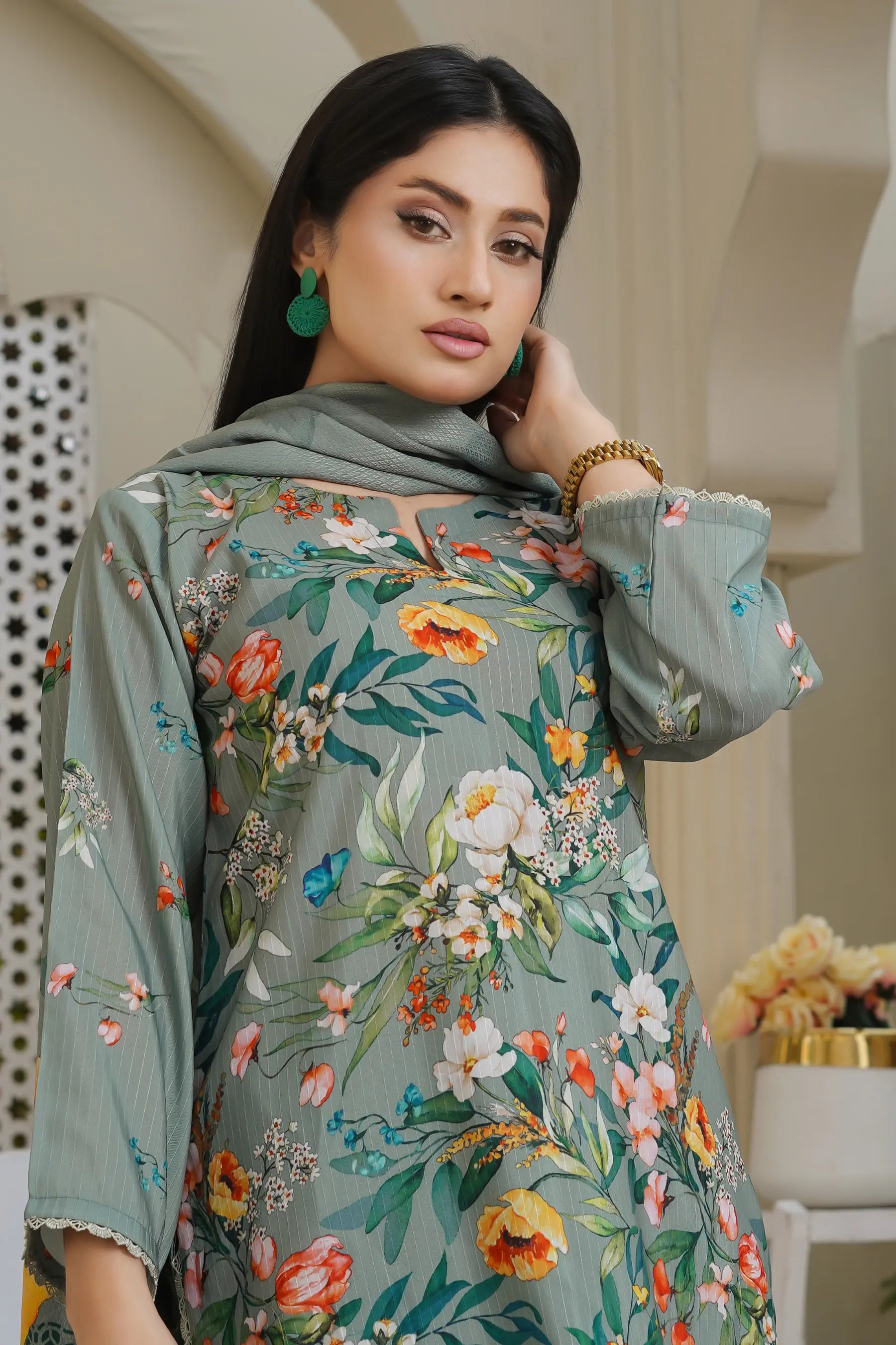Ramsha 3pc Stitched Doria Dress winter collection 2026