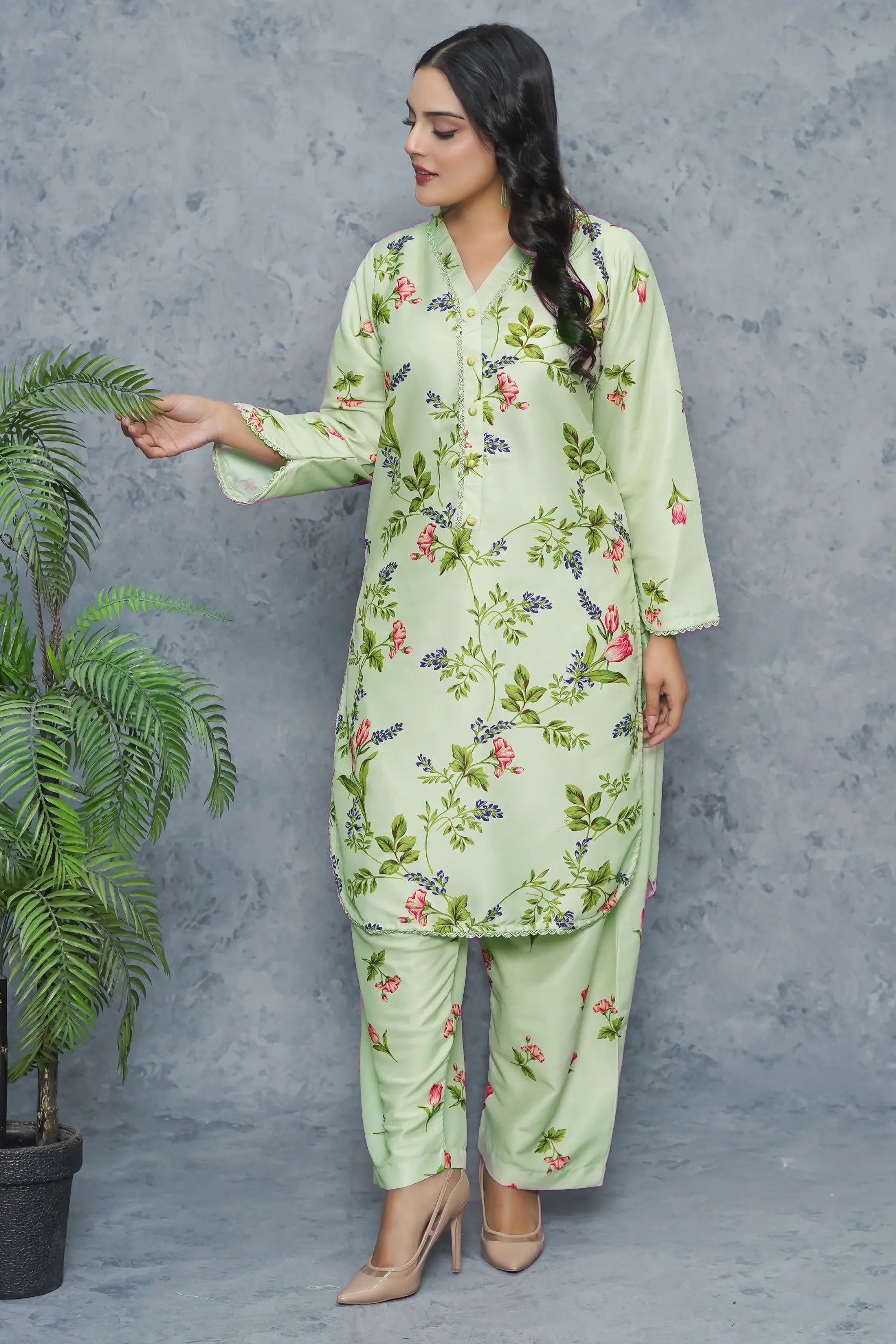 Zeen 2 Piece Suit light green color variant